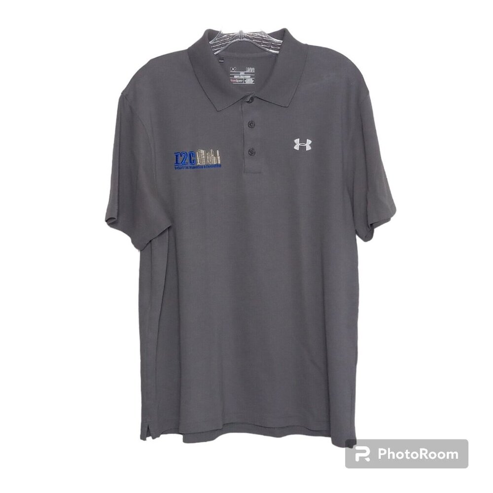 Under Armour Shirt Men's L Polo Heat Gear Loose Fit Dadcore Activewear Golf